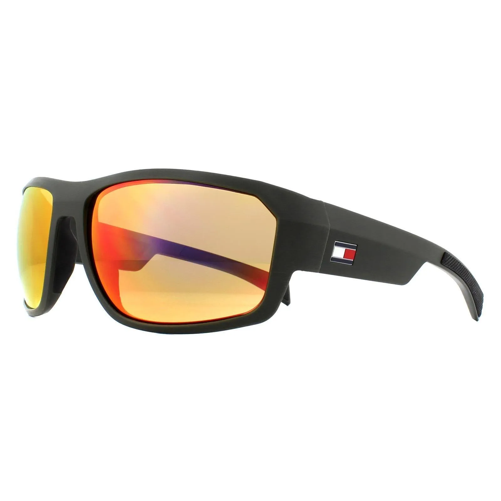 Sunglasses | Wrap Grey Black Dark Brown Infrared Sunglasses | Tommy Hilfiger