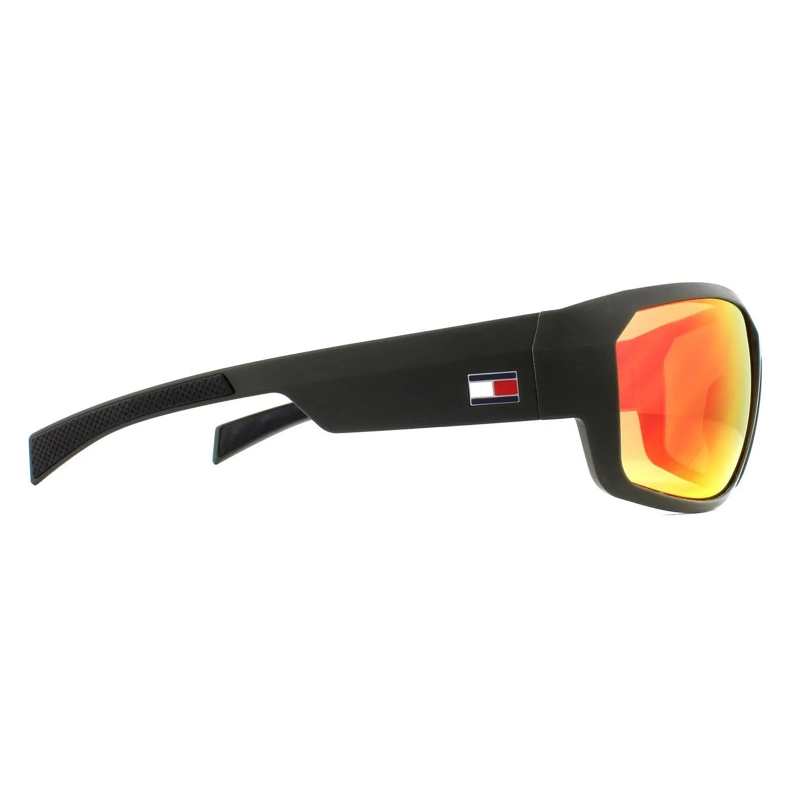 Sunglasses | Wrap Grey Black Dark Brown Infrared Sunglasses | Tommy Hilfiger