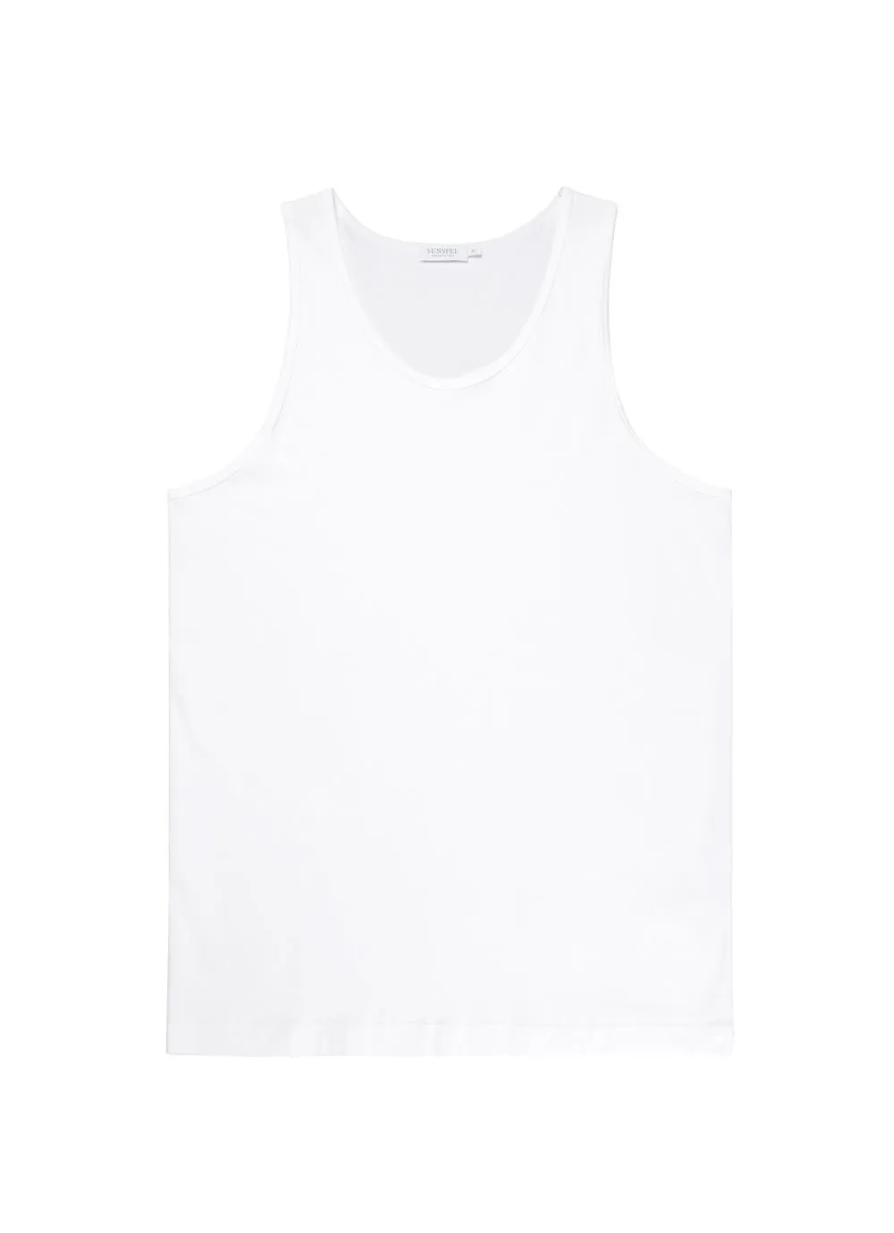 Sunspel Superfine Cotton Vest / White