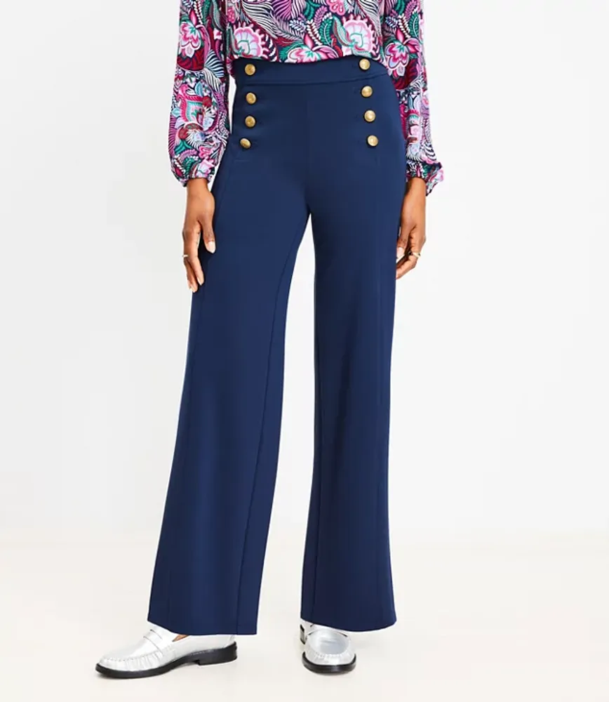 Tall Mariner Wide Leg Pants in Twill