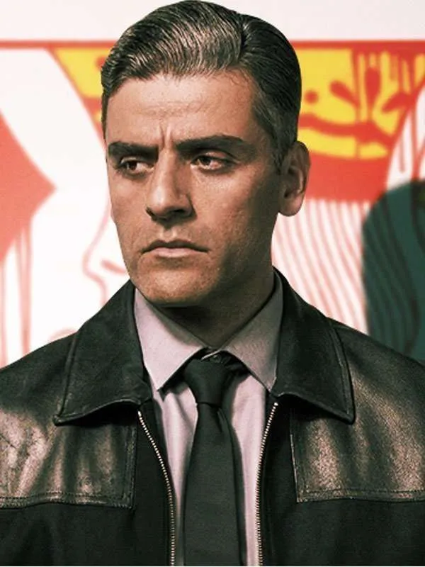 The Card Counter Oscar Isaac Black Leather Jacket for sale