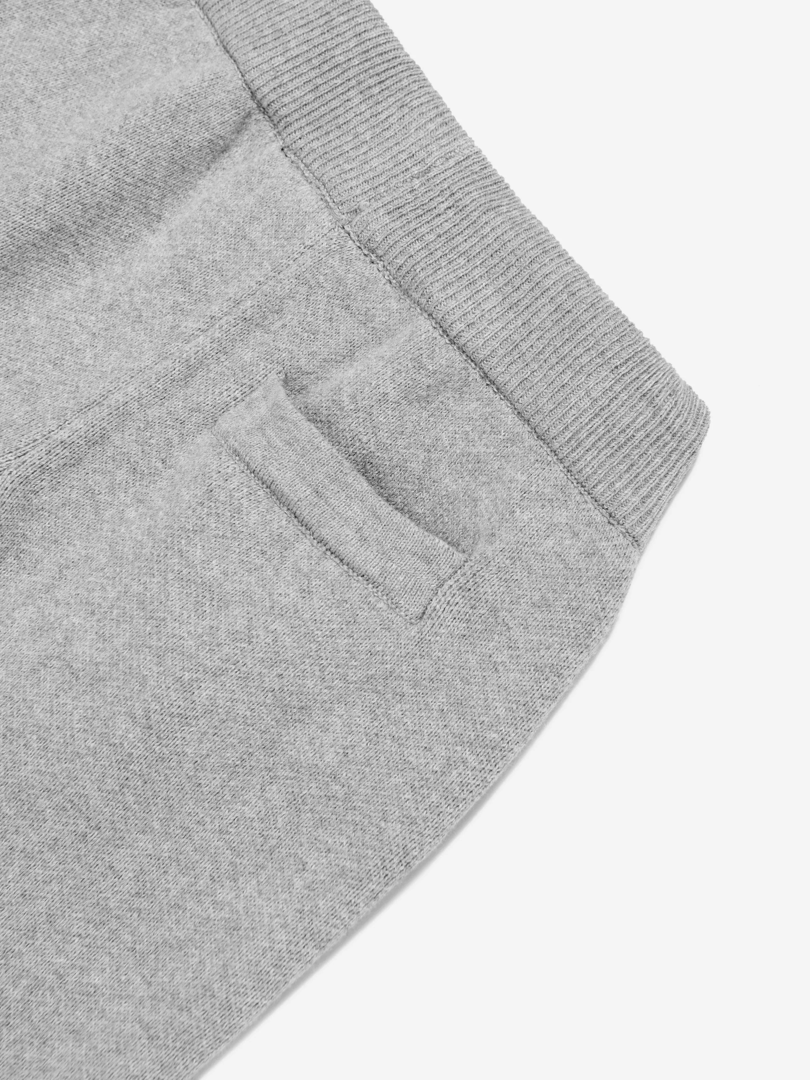 The Couture Club Kids Knitted Emblem Joggers in Grey