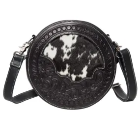 The Design Edge Tooling Leather Round Cowhide Bag Jamaica - (AB08)