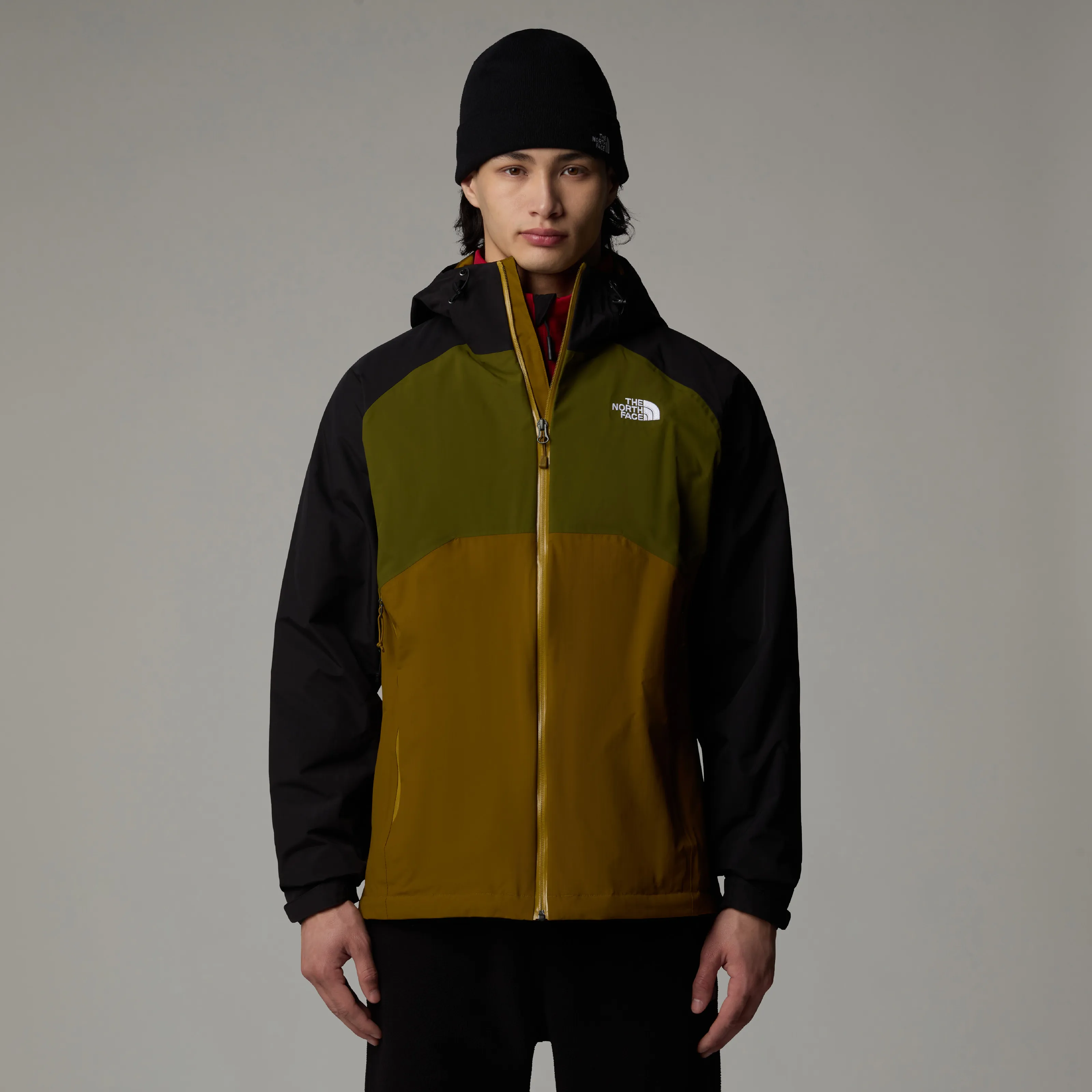 The North Face Men's Stratos Hooded Jacket Moss Green/Forest Olive/TNF Black | Buy The North Face Men's Stratos Hooded