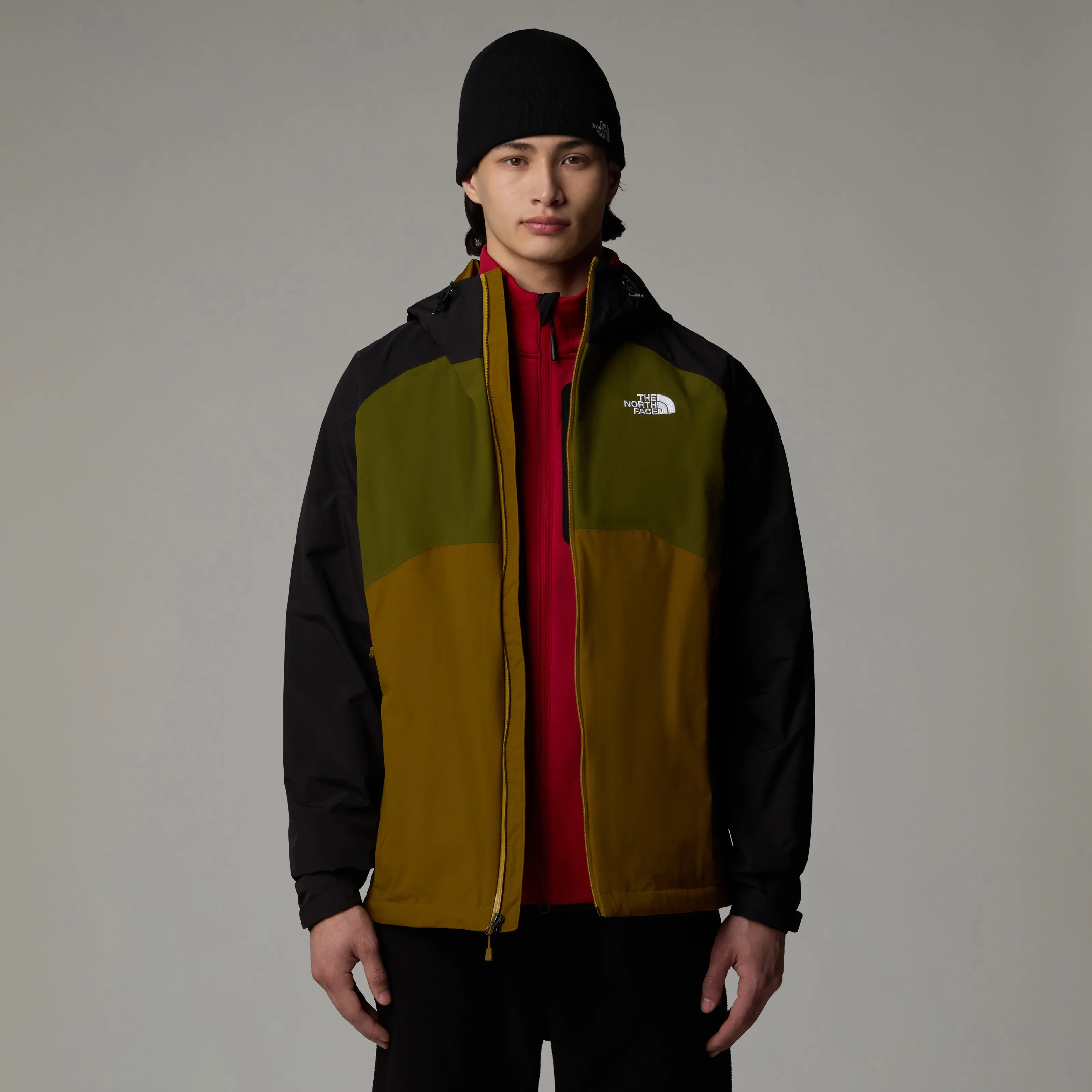 The North Face Men's Stratos Hooded Jacket Moss Green/Forest Olive/TNF Black | Buy The North Face Men's Stratos Hooded