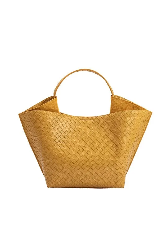 The Terri Bone Recycled Vegan Leather Top Handle Bag