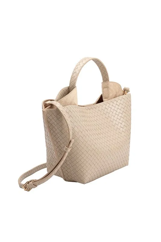 The Terri Bone Recycled Vegan Leather Top Handle Bag