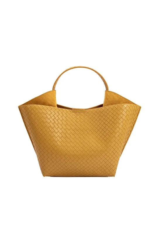 The Terri Bone Recycled Vegan Leather Top Handle Bag