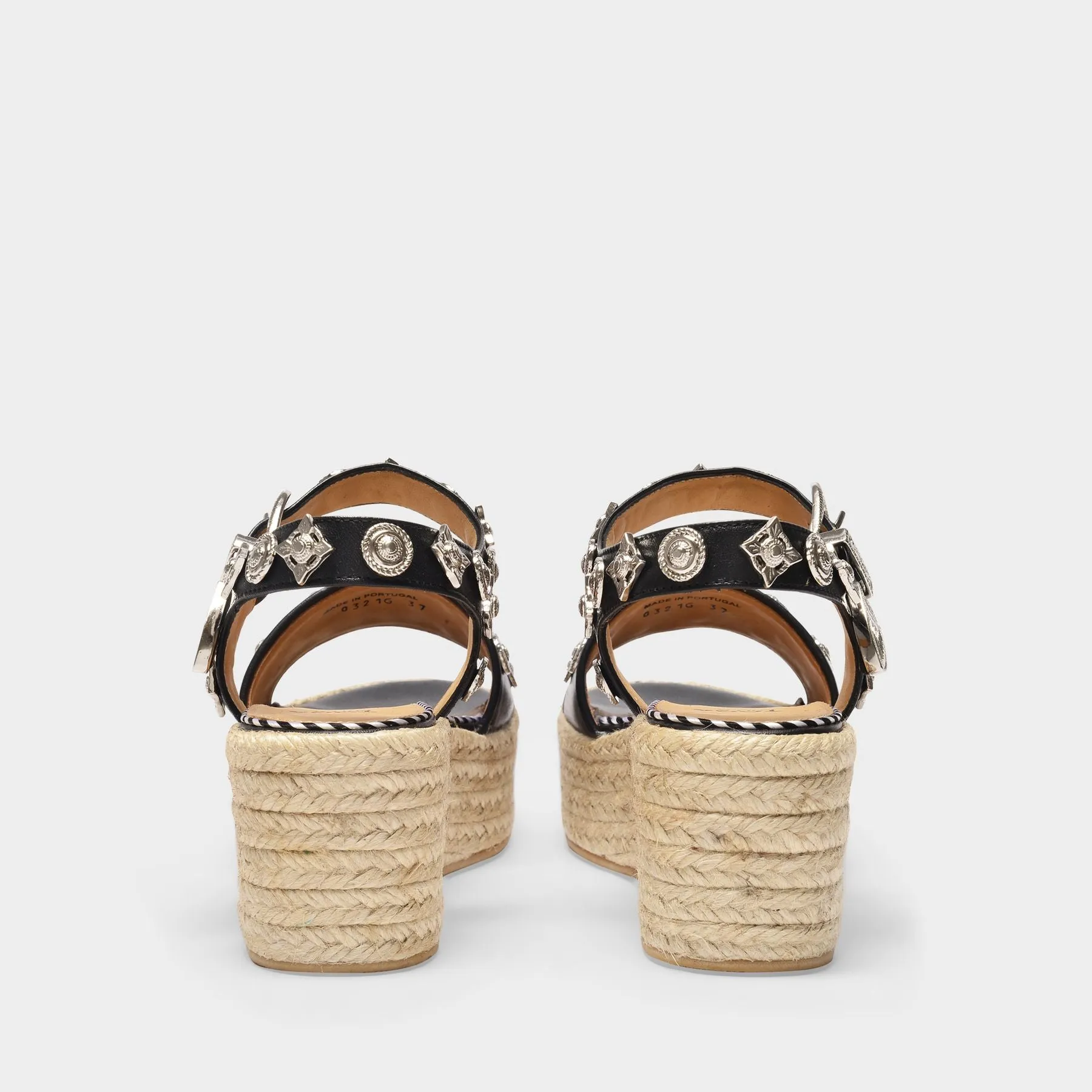 Toga Pulla  Sandals in Black Leather