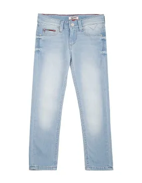 Tommy Hilfiger Kids Boys Crinkled Slim Fit Jeans