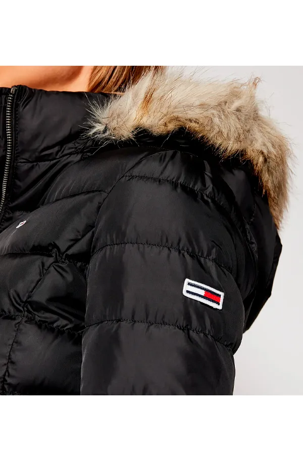 Tommy Hilfiger Women Hooded Down Jacket Black