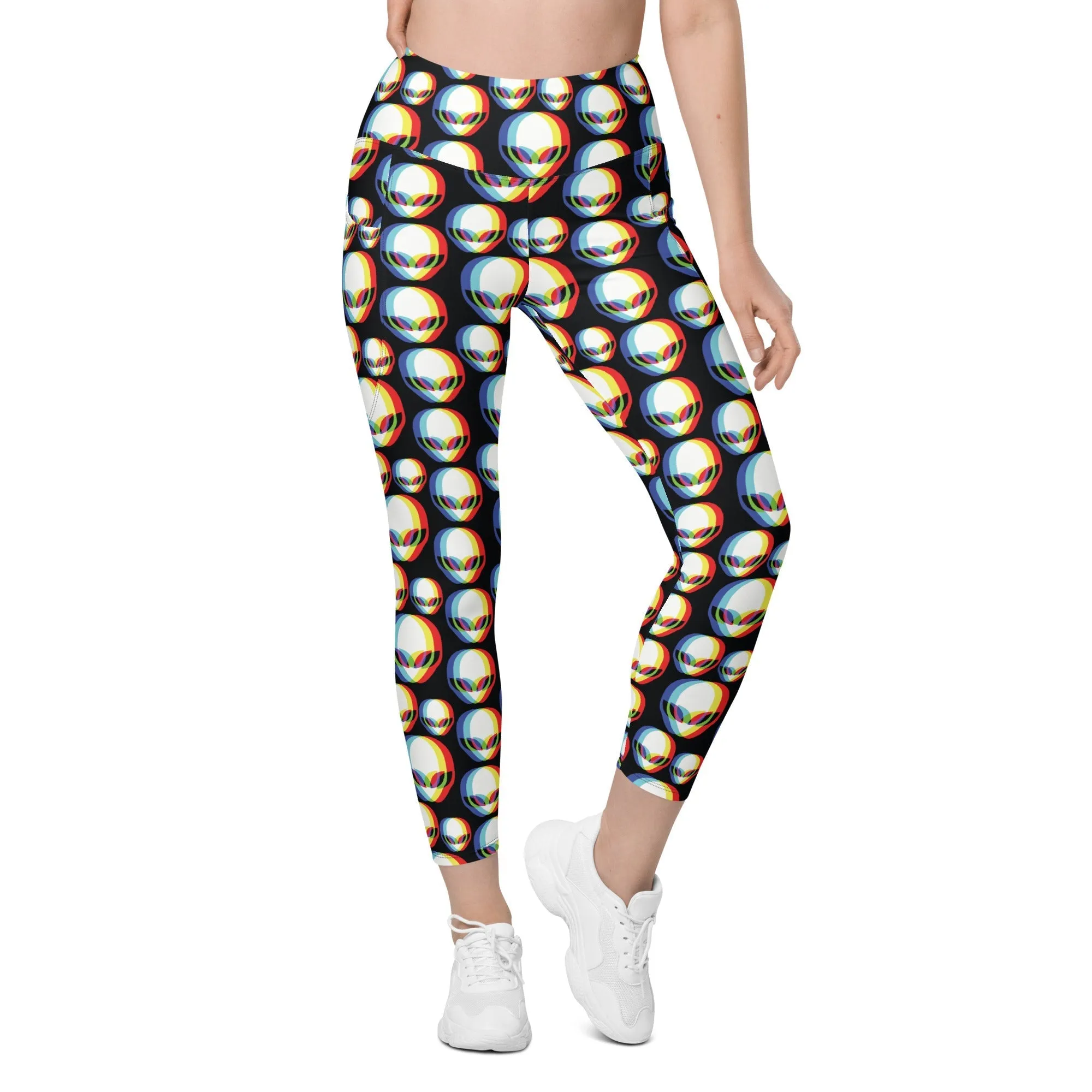 Trippy Alien Leggings With Pockets