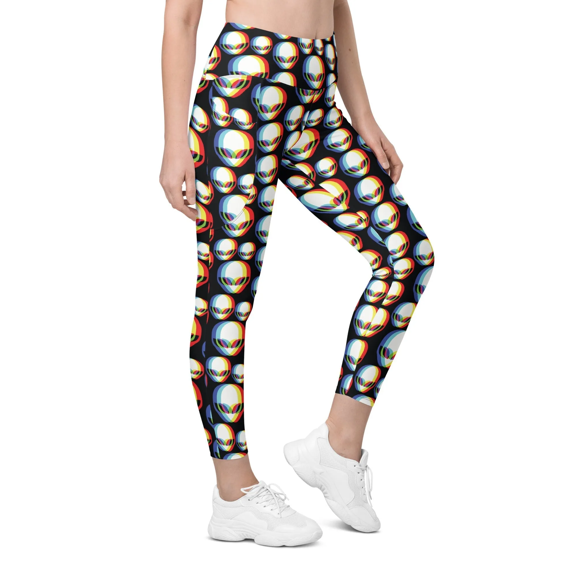 Trippy Alien Leggings With Pockets