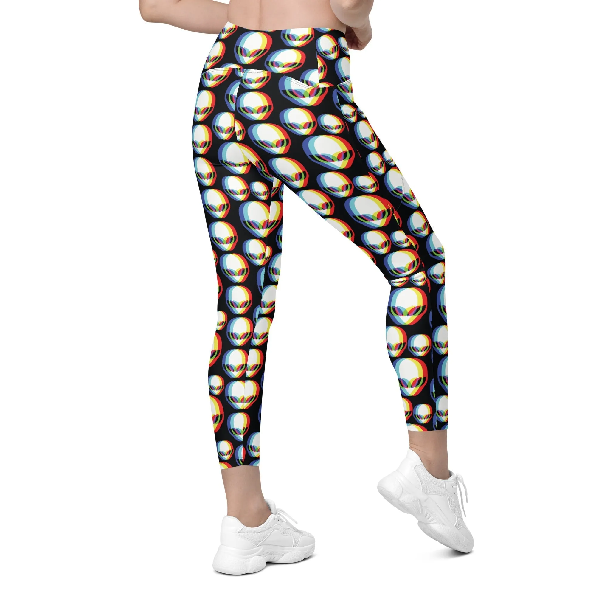 Trippy Alien Leggings With Pockets