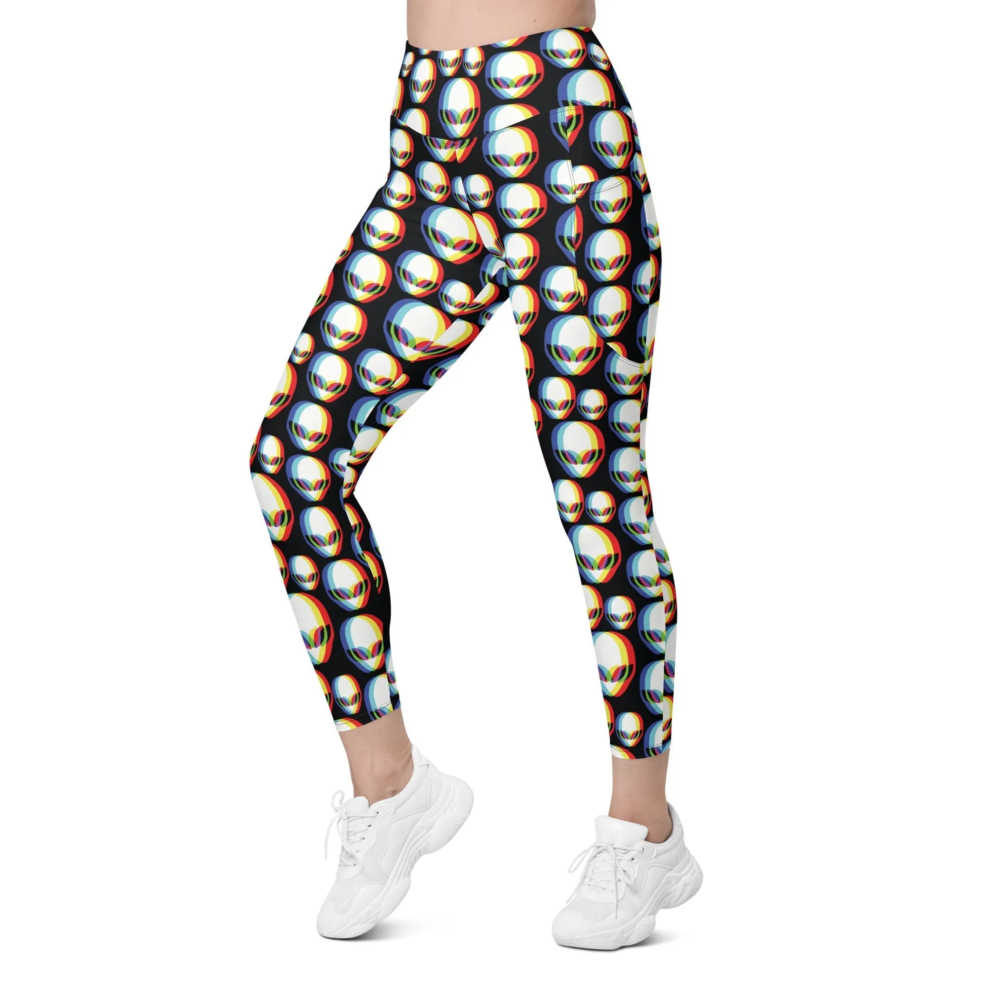 Trippy Alien Leggings With Pockets