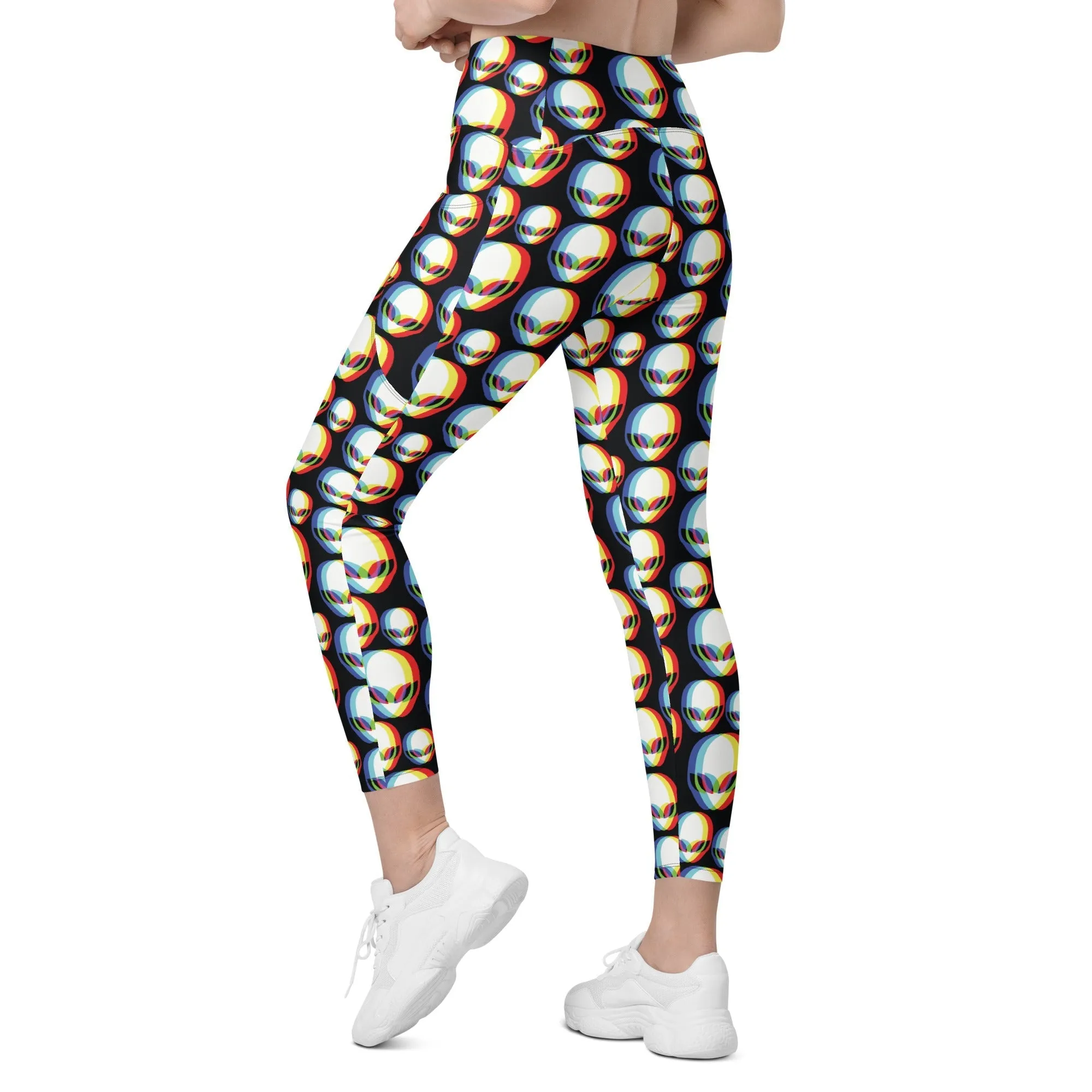 Trippy Alien Leggings With Pockets