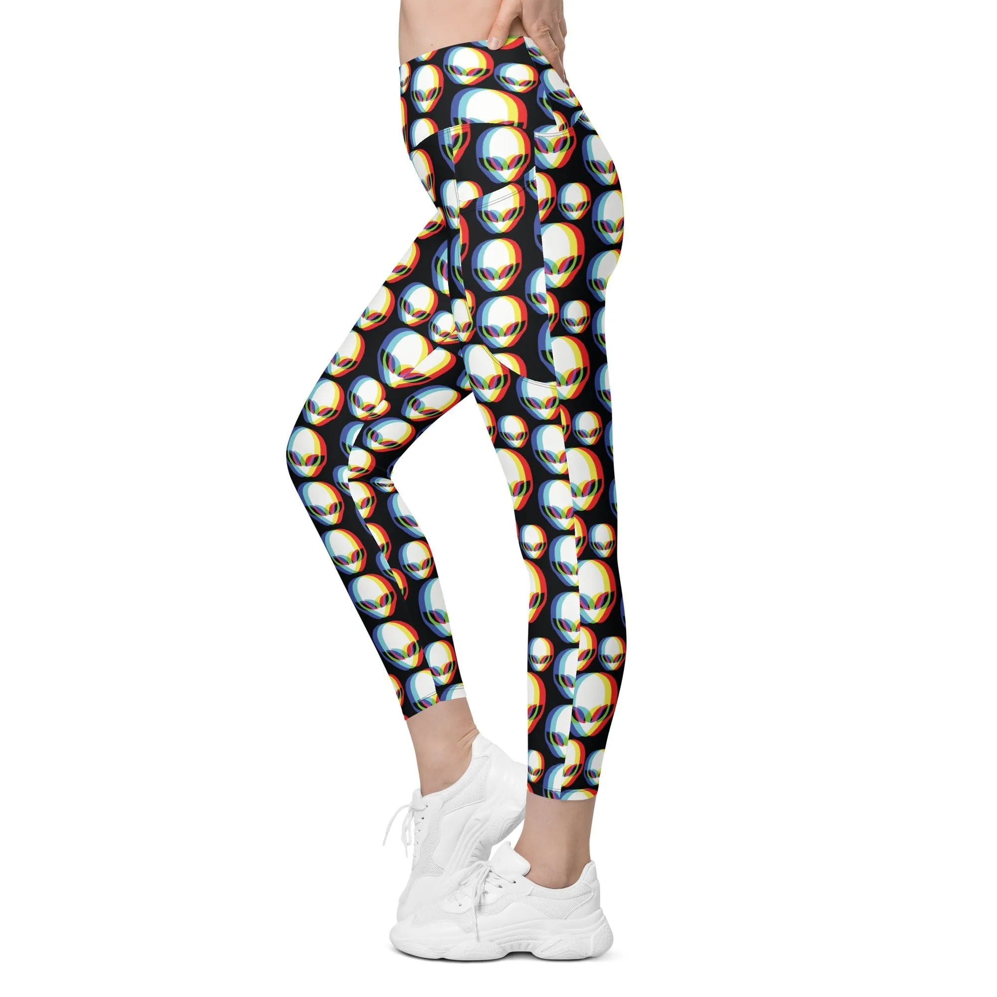 Trippy Alien Leggings With Pockets