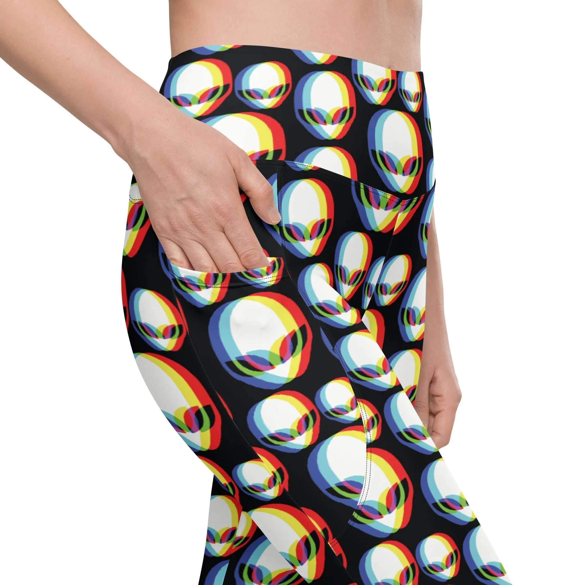 Trippy Alien Leggings With Pockets