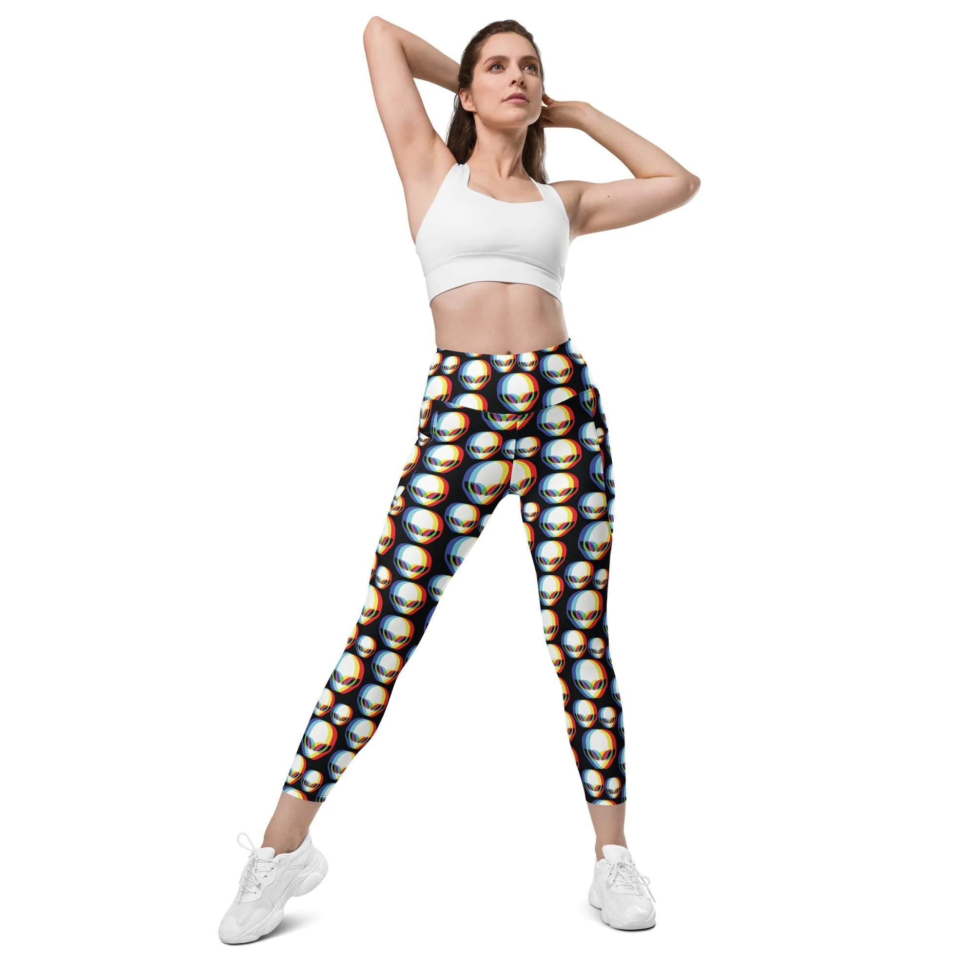 Trippy Alien Leggings With Pockets