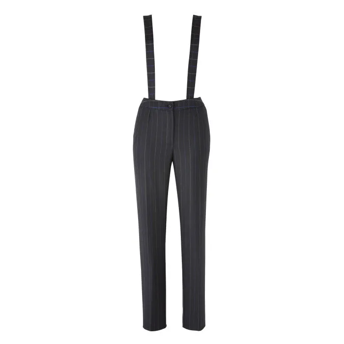 Un jour ailleurs BASTIAN STRAIGHT JACQUARD TROUSERS WITH REMOVABLE STRAPS