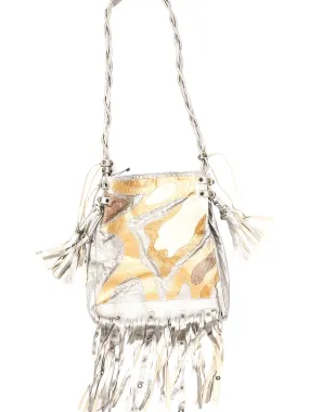 Ungaro Patchwork Fringed Leather Bag