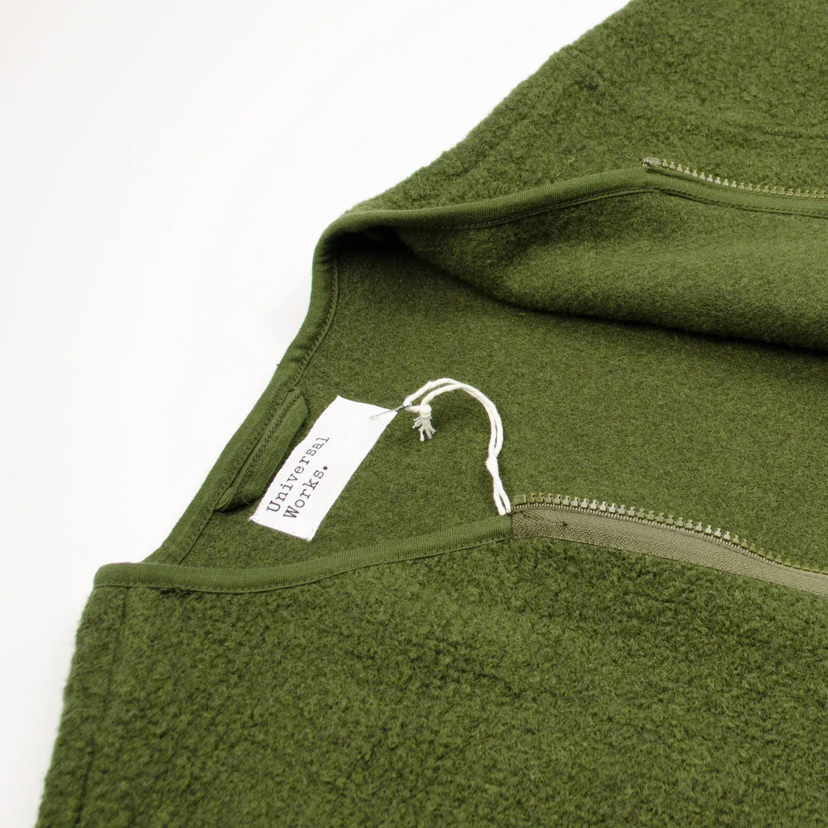 Universal Works - Zip Liner Jacket Tibet Fleece - Olive