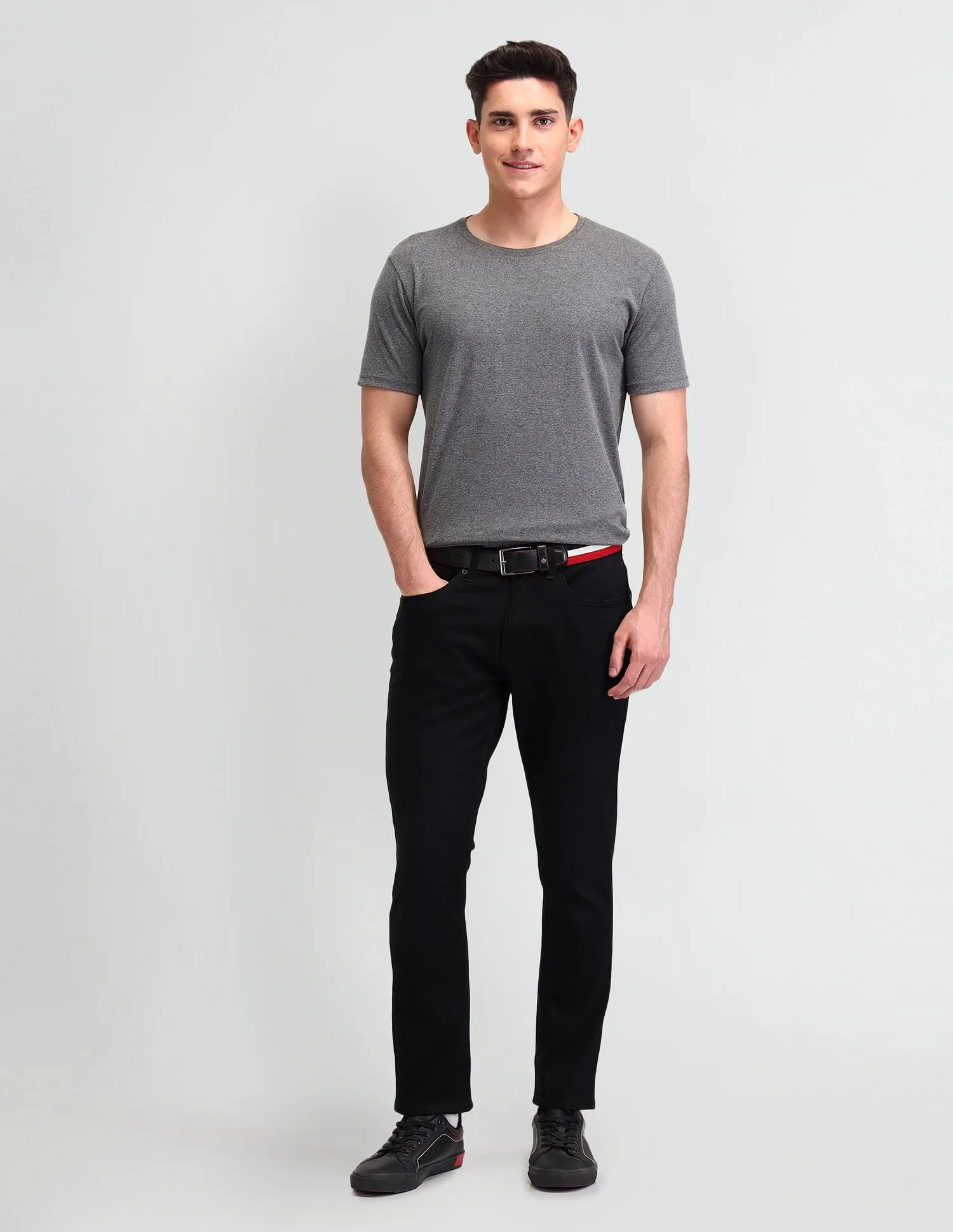 U.S. Polo Assn. Denim Co. Henry Tapered Cropped Fit Black Jeans