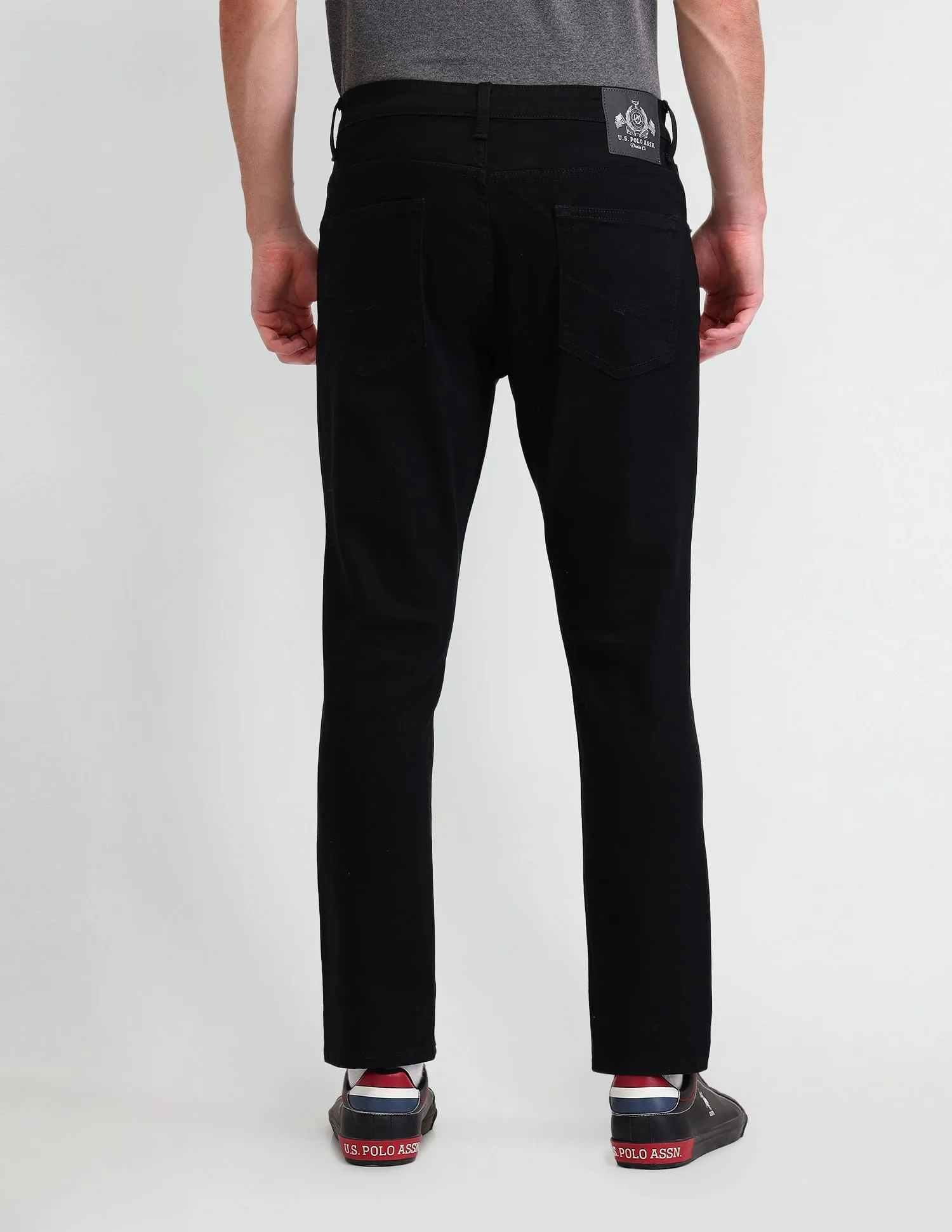 U.S. Polo Assn. Denim Co. Henry Tapered Cropped Fit Black Jeans