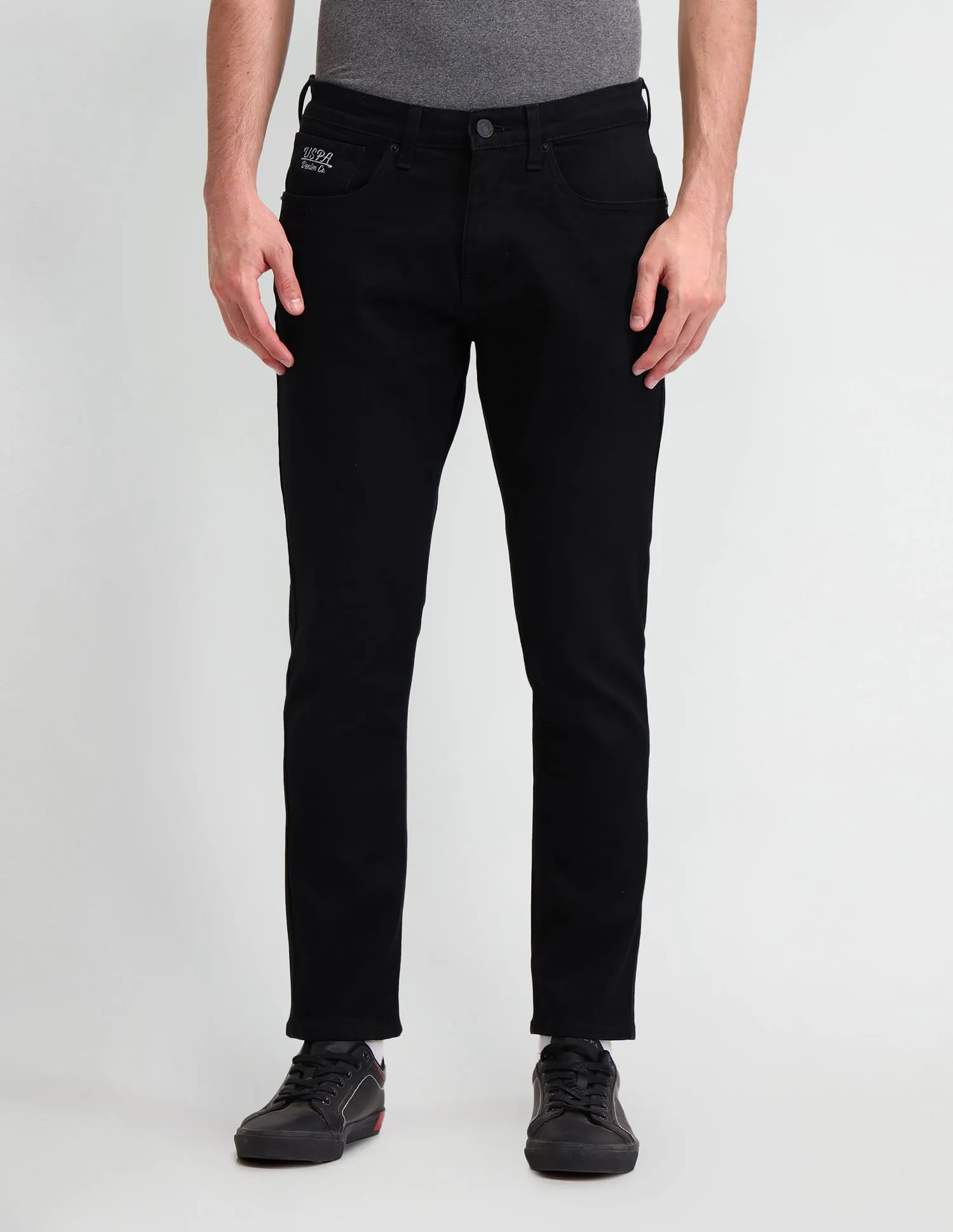 U.S. Polo Assn. Denim Co. Henry Tapered Cropped Fit Black Jeans