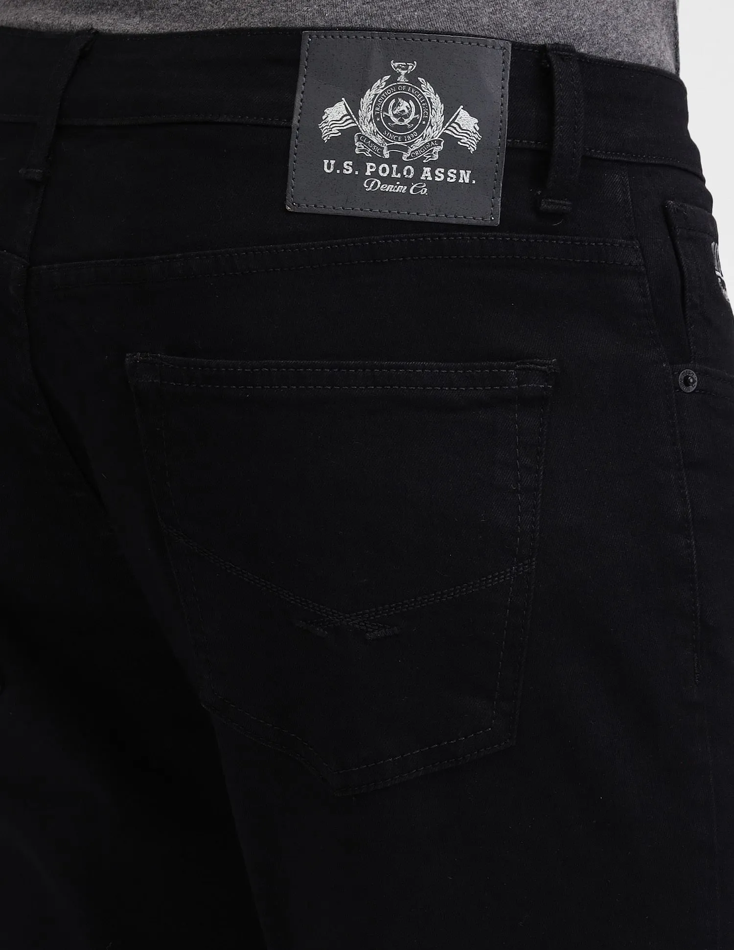 U.S. Polo Assn. Denim Co. Henry Tapered Cropped Fit Black Jeans