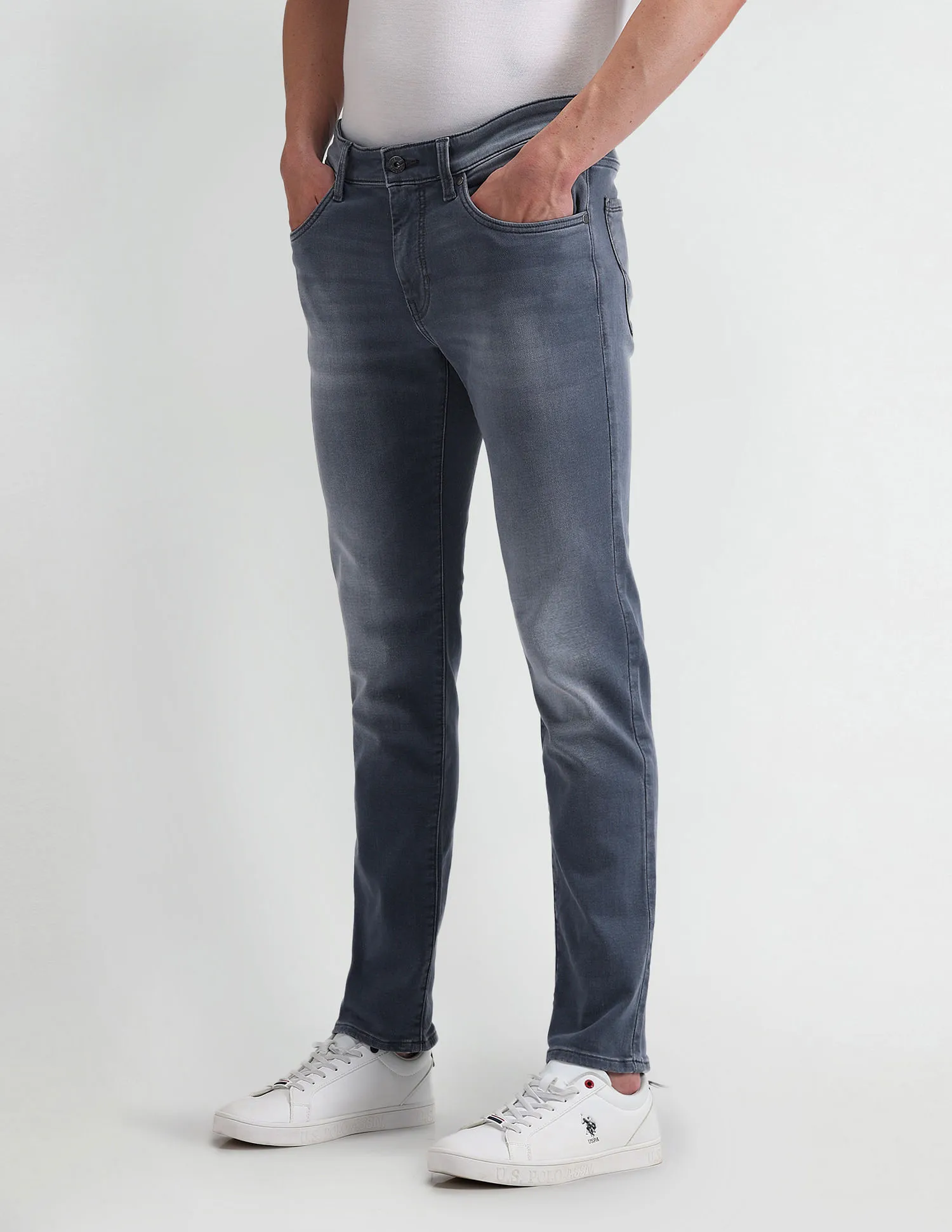 U.S. Polo Assn. Denim Co. Slim Tapered Fit Grey Jeans