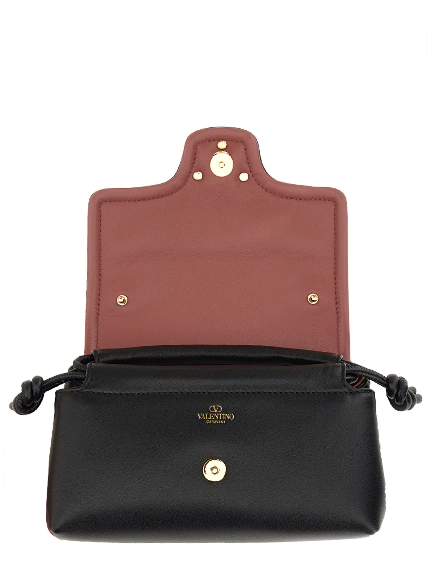 VALENTINO GARAVANI    LEATHER VLOGO SHOULDER BAG