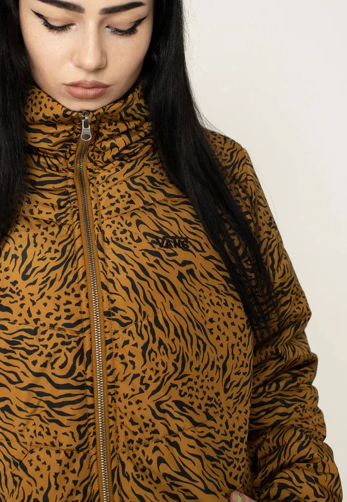 VANS GIRLS FOUNDRY ANIMAL PRINT PUFF MTE JACKET