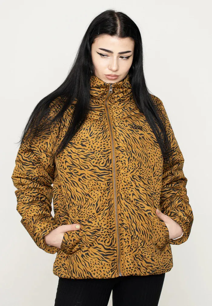 VANS GIRLS FOUNDRY ANIMAL PRINT PUFF MTE JACKET