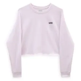 Vans Junior V Long Sleeve Womens Cropped T-Shirt - Pink