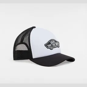 Vans KIDS CLASSIC PATCH CURVED BILL TRUCKER HAT (BLACK/WHITE) YOUTH BLACK