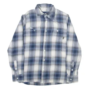 VANS Mens Shirt Blue Plaid Long Sleeve XS