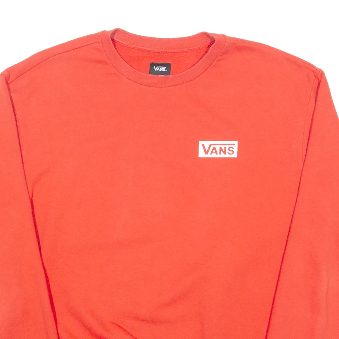 VANS Mens Sweatshirt Orange Crew Neck M