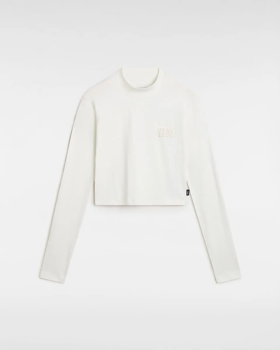 Vans Mini Mock Neck Long Sleeve T-Shirt-White