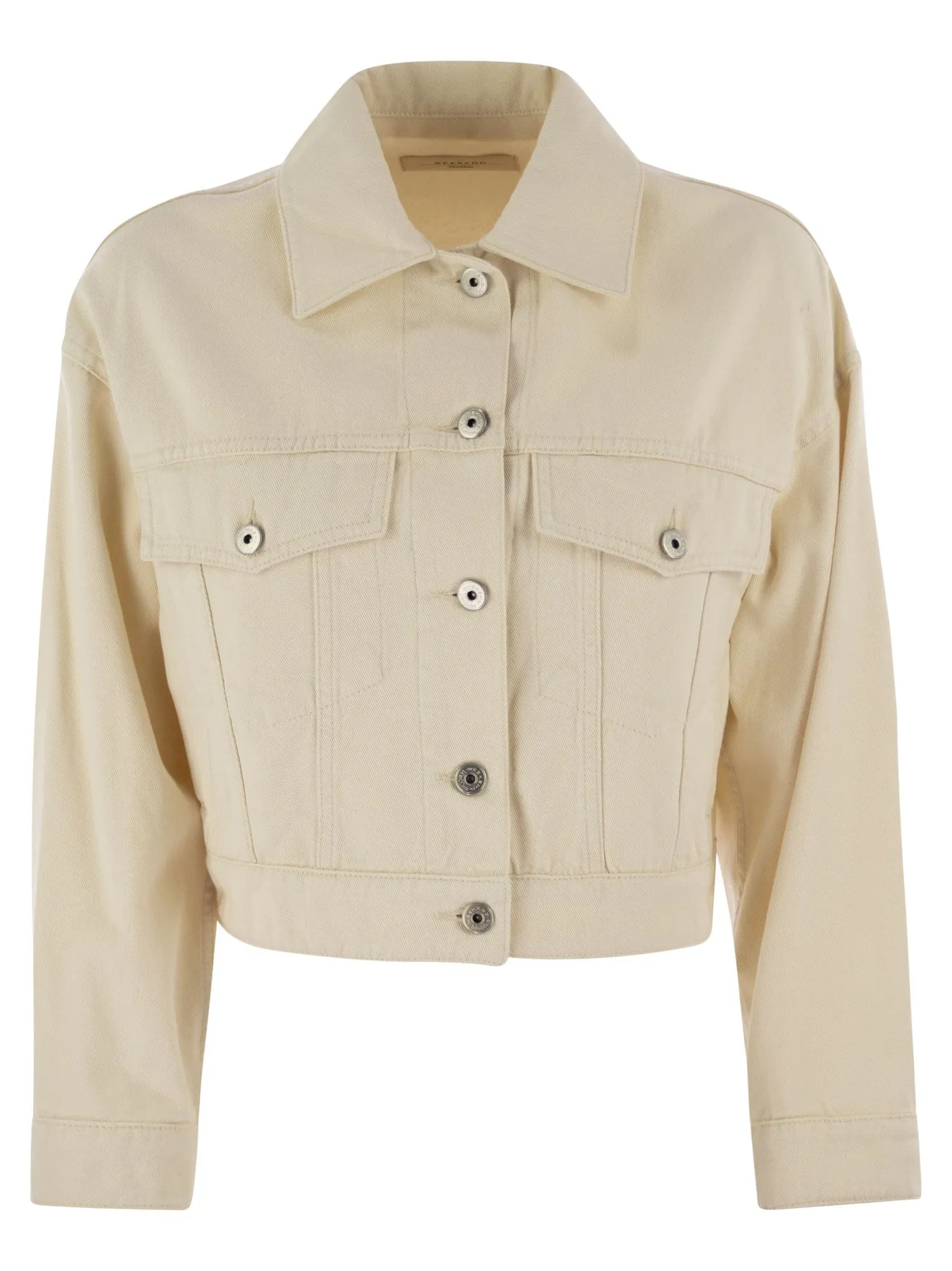 Weekend Max Mara    Weekend Max Mara Ribe Cotton Bull Cropped Jacket