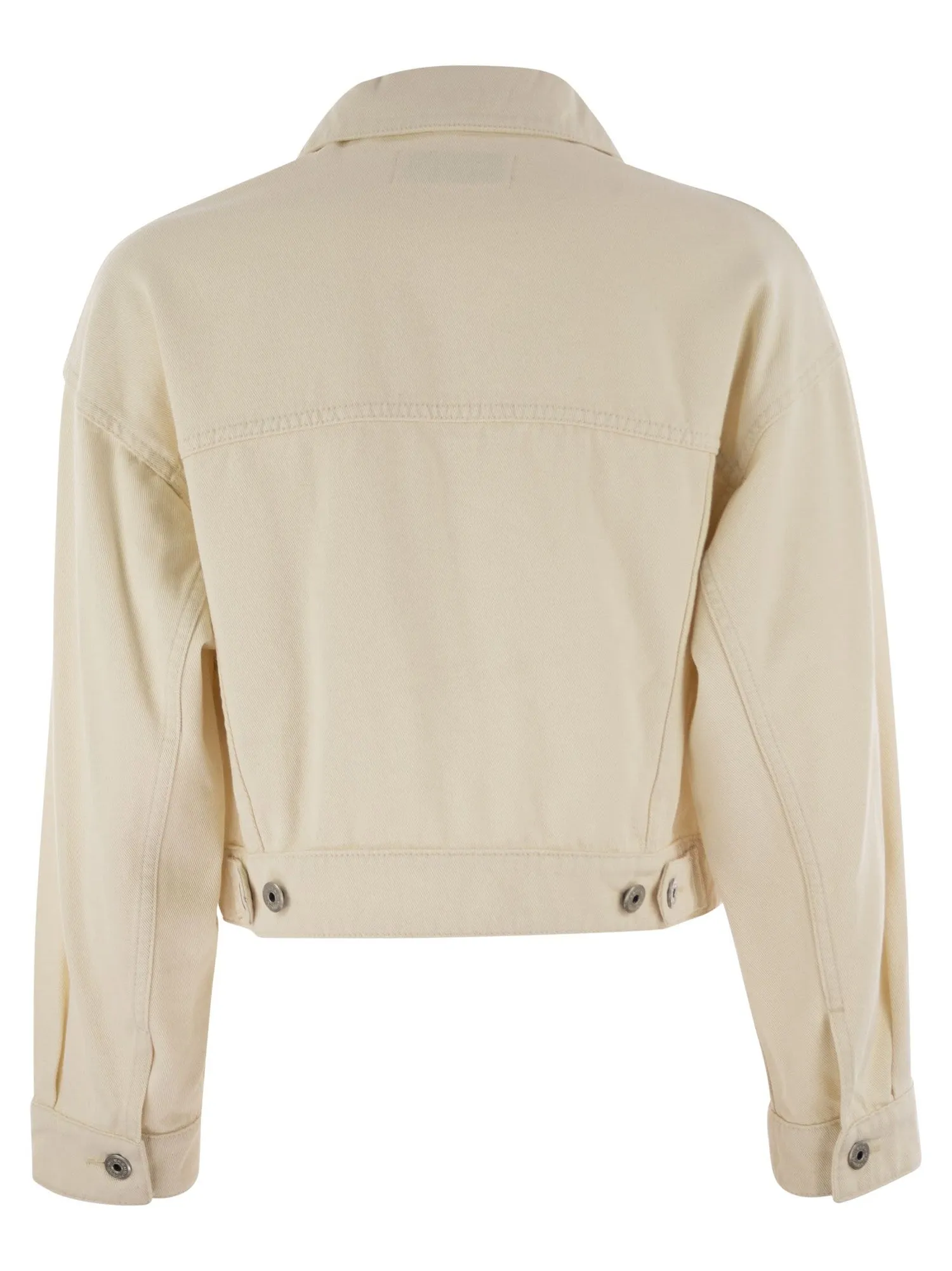 Weekend Max Mara    Weekend Max Mara Ribe Cotton Bull Cropped Jacket