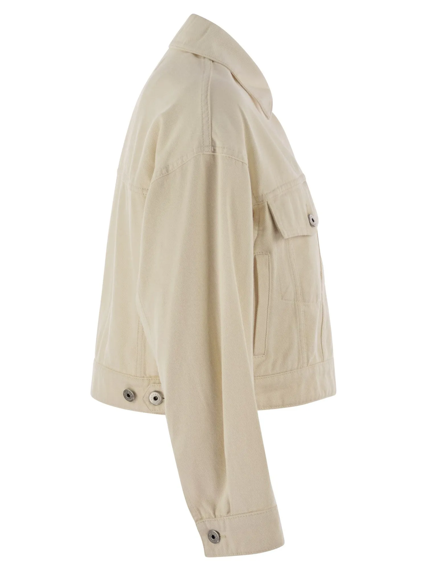 Weekend Max Mara    Weekend Max Mara Ribe Cotton Bull Cropped Jacket