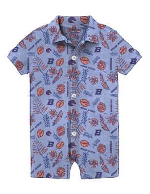 Wes and Willy Baby Girls' Boise State Broncos Floral Romper