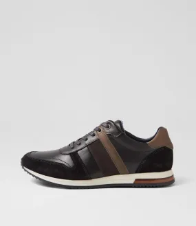 WILD RHINO Windsor Black Leather Sneakers