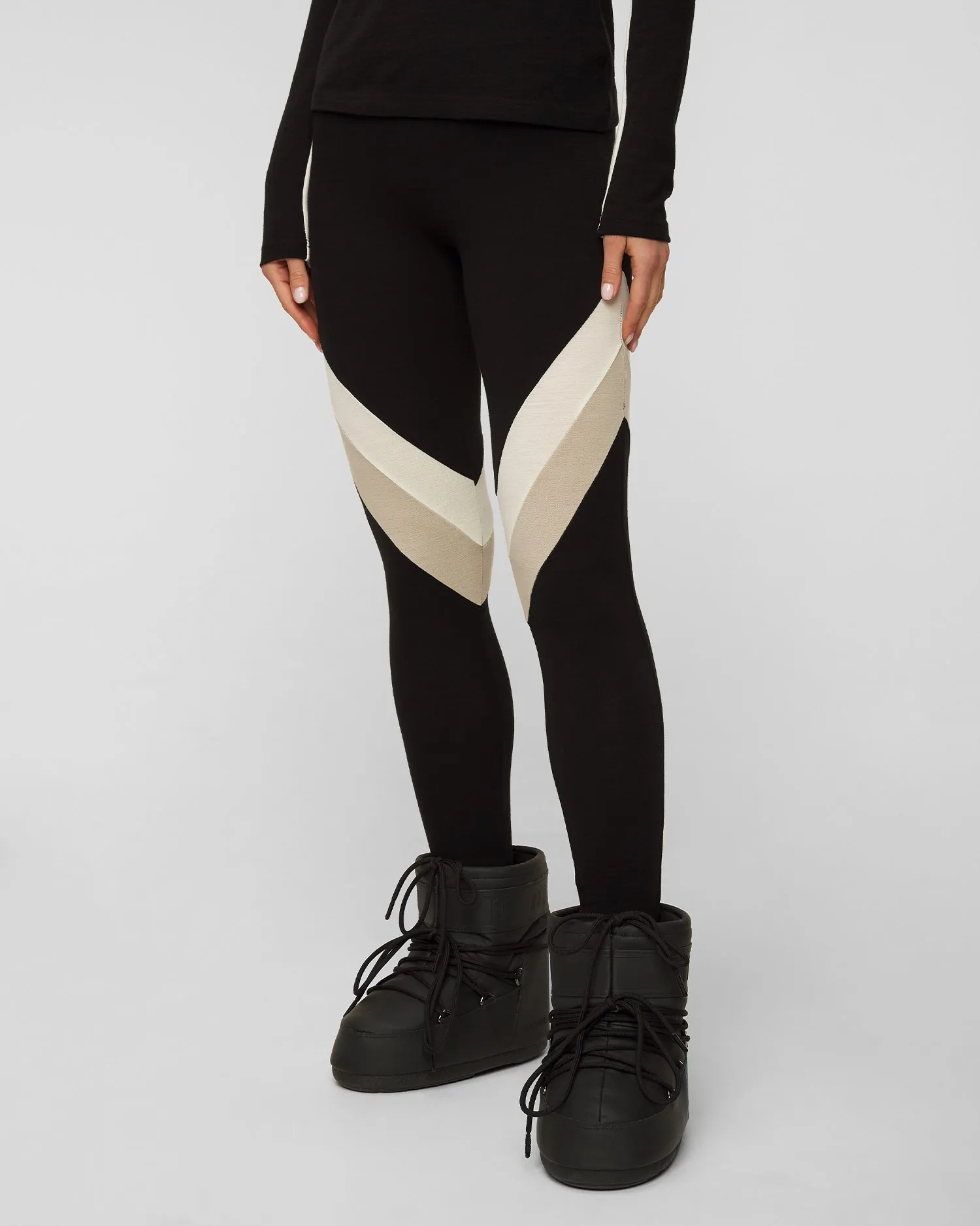 Women's black leggings We Norwegians Voss 1646-99