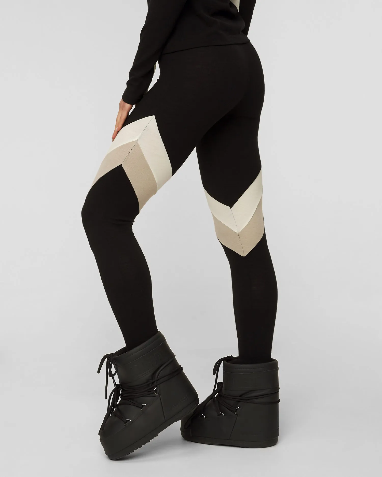 Women's black leggings We Norwegians Voss 1646-99