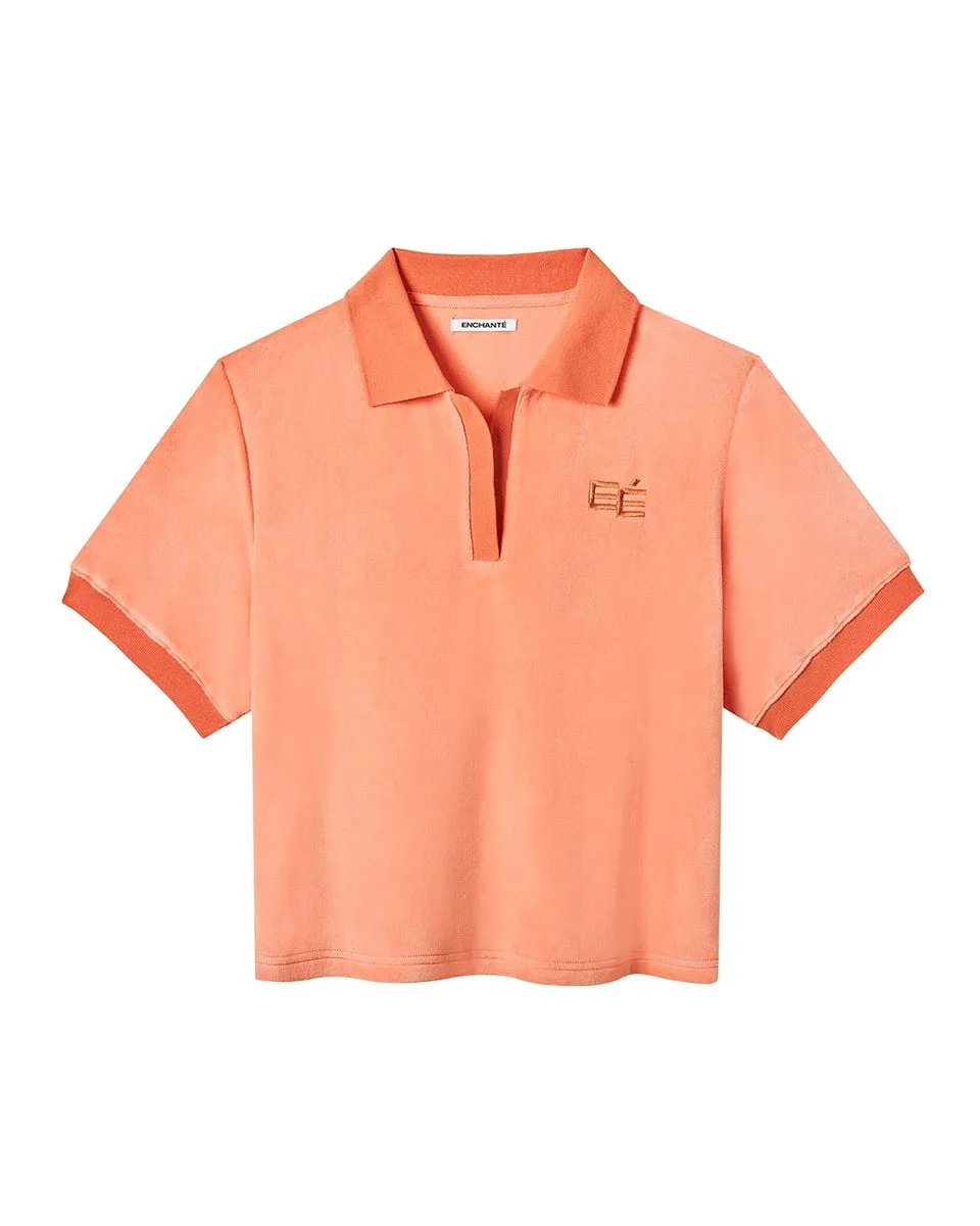 Women's Terry Polo | Peach